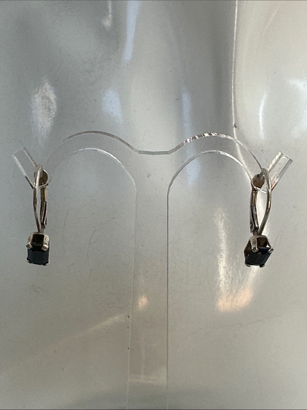 Elegant 925 Sterling Silver Real Topaz Gems Drop Earrings